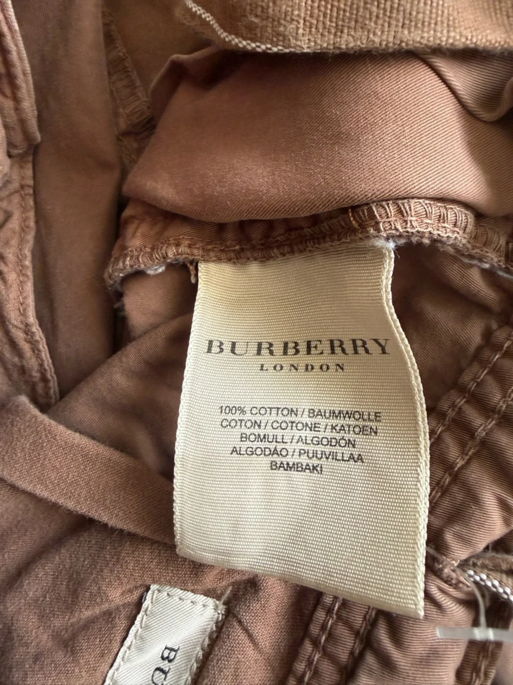Burberry Cargo Brown Cotton Shorts size S 24 - Picture 4 of 7